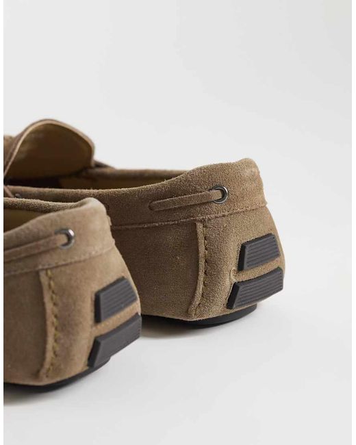 Mango Natural 100% Suede Drivers With Tonal Lacing for men