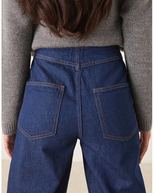 ASOS Blue Low Rise Clean Waistband Jeans