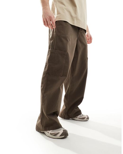 ASOS Brown Super baggy Cargo Trousers for men
