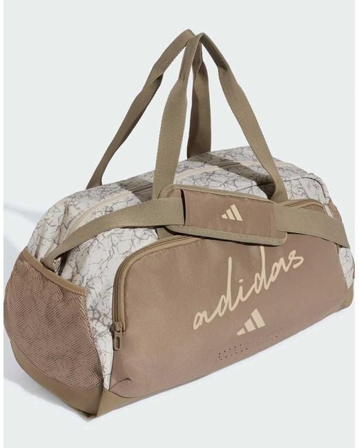 Adidas Originals Natural Adidas Defender Allover Graphic Duffle Bag S