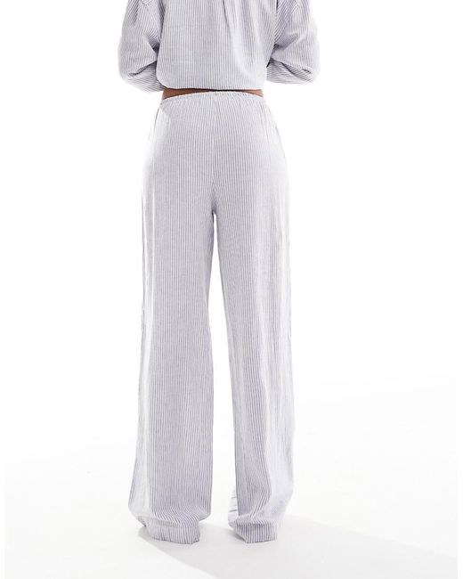 Cotton On White Drawstring Straight Leg Trousers