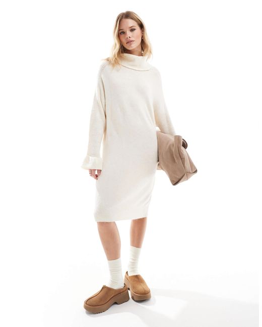 Vero Moda White – mini-strickkleid