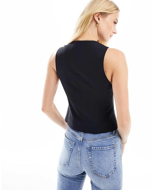 ASOS Black Tall Tailored Waistcoat