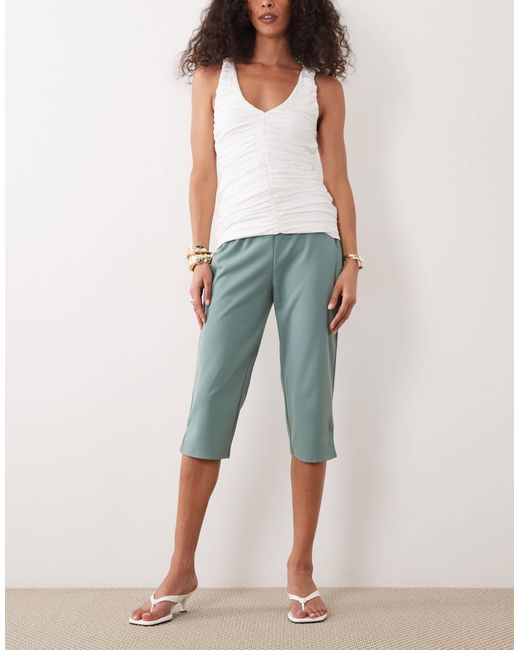 ASOS Blue Capri Pants With Side Slit