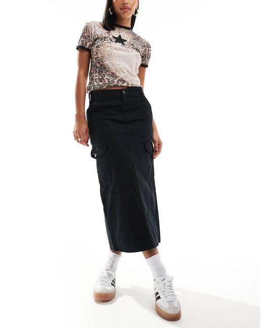 Dickies Black Seasonal Maxi Cargo Skirt