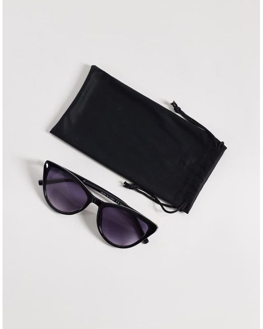 ASOS Black Curved Slim Cat Eye