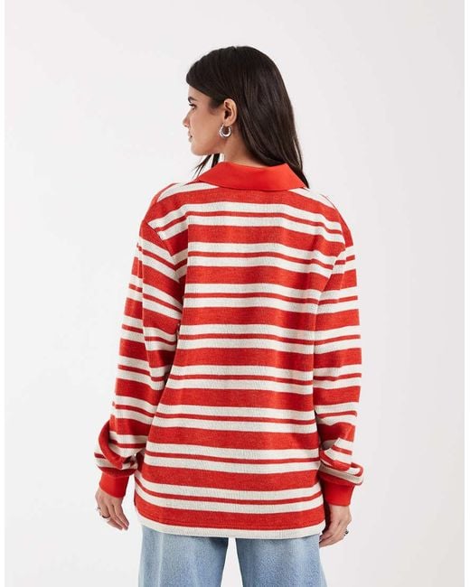 Adidas Originals Red Rugby Polo Top