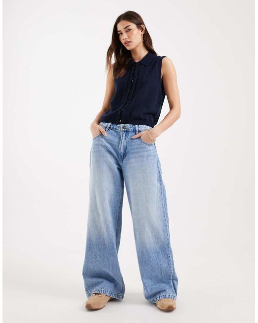 Levi's Blue Super Soft Mini Ruffle Knitted Vest