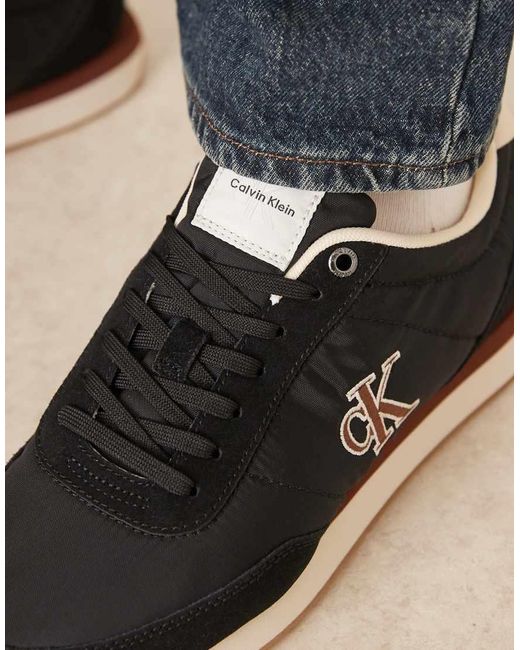 Calvin Klein Blue Retro Runner Trainers for men