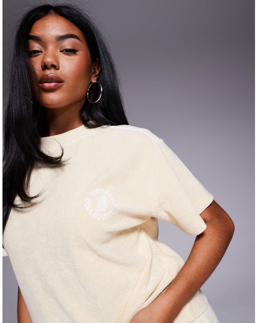 ASOS Multicolor Weekend Collective Co-ord T-shirt With Towelling