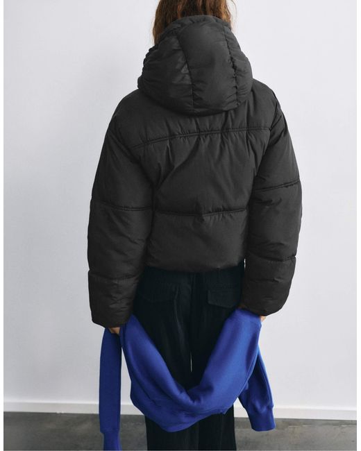 Doudoune courte à capuche e Pull&Bear en coloris Blue