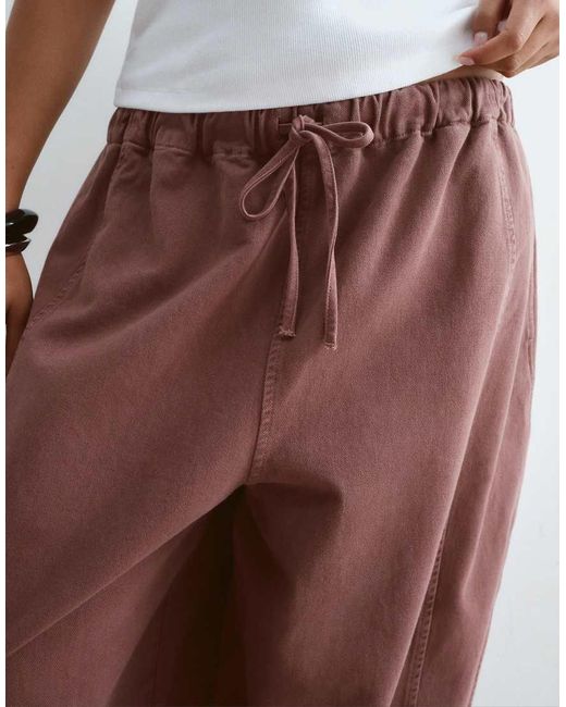 ARRANGE Brown Curve Willa Elasticated Waist Drawstring Trouser