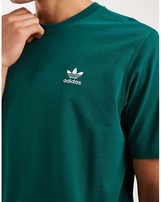 Adidas Originals Green Trefoil Essentials Tee for men