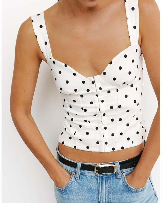 Pull&Bear Blue Strappy Corsetry-inspired Top