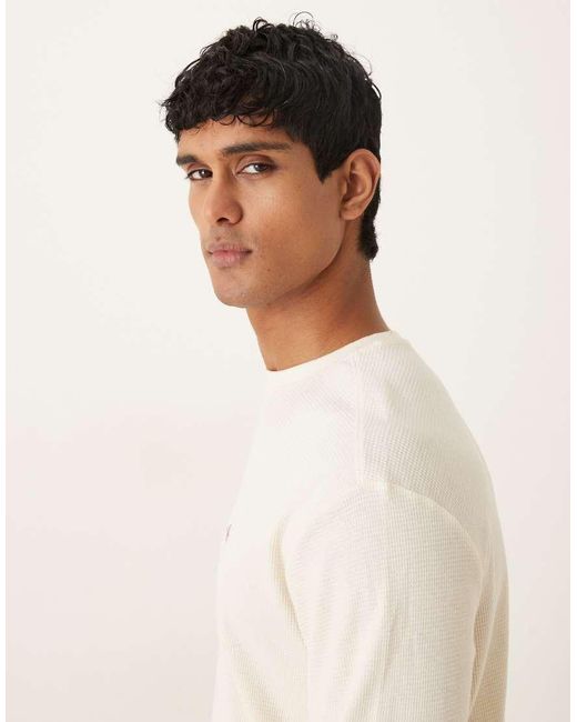Calvin Klein White Badge Waffle Long Sleeve T-shirt for men