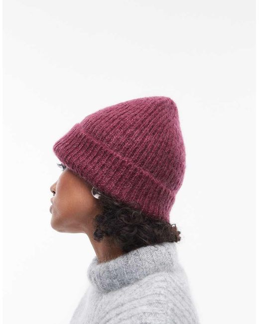 & Other Stories Pink Premium Mohair And Wool Blend Beanie