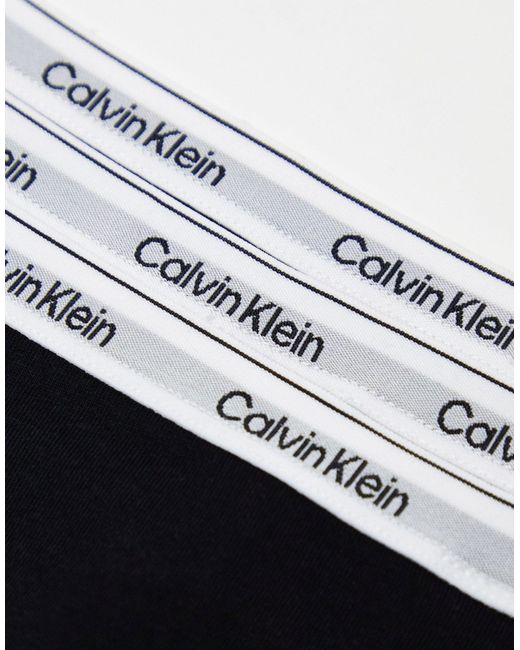 Calvin Klein Black 3 Pack Modern Logo Thong