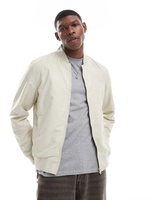 ASOS Gray Lightweight Bomber Jacket for men