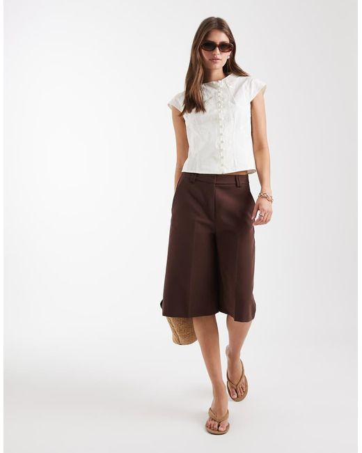 laagam White Melani Asymmetric Blouse