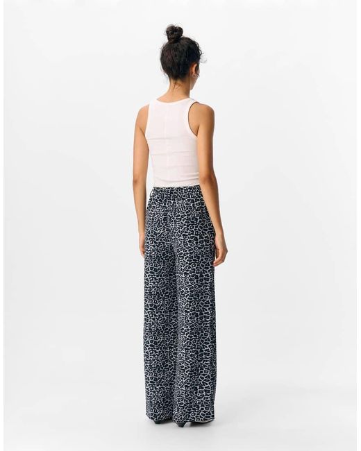 Pantalones Grises De Pernera Ancha De Object de color Blue