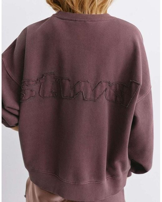 Pull&Bear Brown Round Neck Stwd Sweatshirt