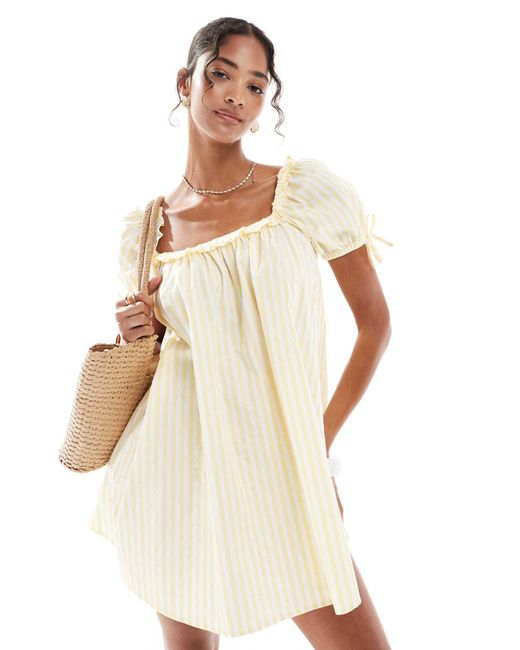 New Look White – popeline-minikleid