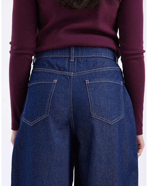 Vero Moda Blue Kirsa High Waist Barrel Leg Jeans