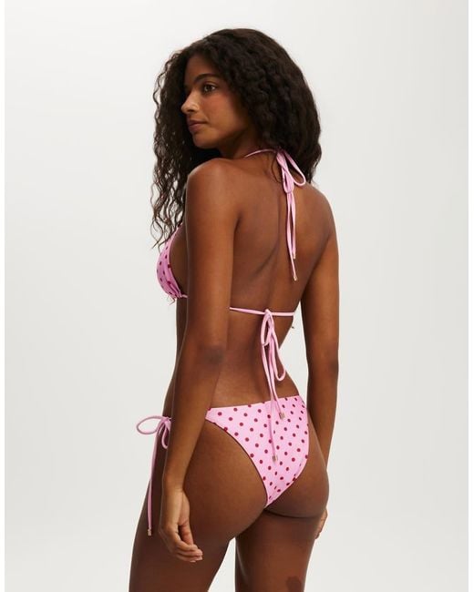 Cotton On Red String Triangle Bikini Top