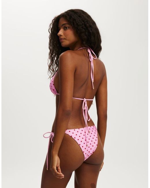 Cotton On Red String Triangle Bikini Top