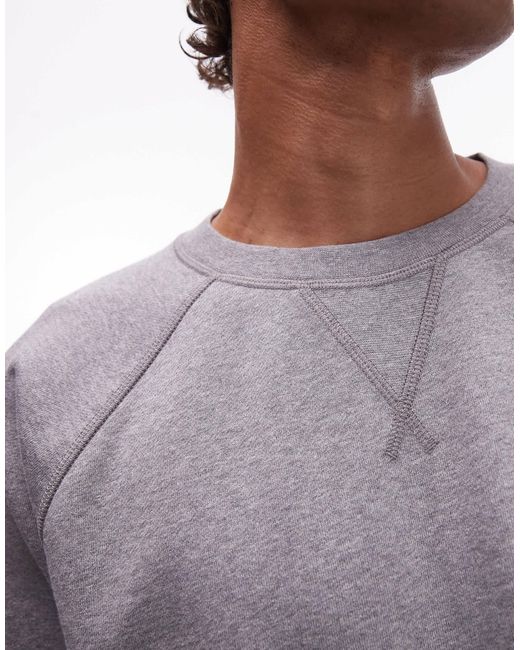 Sweat en pur coton à manches courtes - chiné ARKET pour homme en coloris Gray