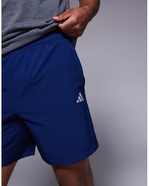 Adidas Originals Blue Adidas Training Tech Shorts for men