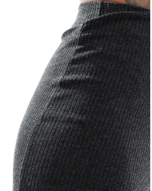 Brave Soul Geribbelde Broek Met Wijde Pijpen in het Black