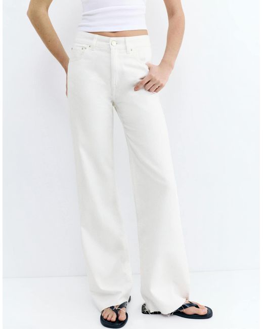 Jean droit ample Pull&Bear en coloris White