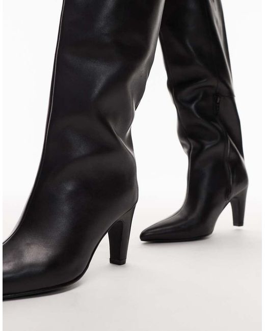 Bronx Black Low Jadey Knee Boots