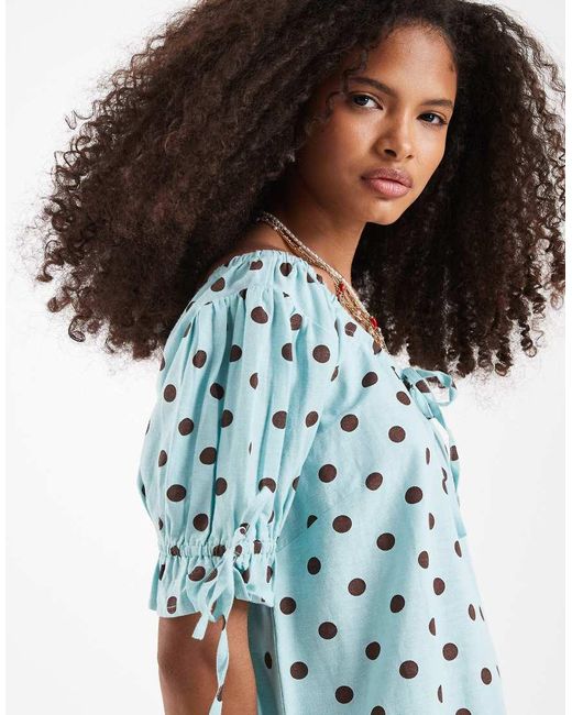 Neon Rose Blue Smock Dress