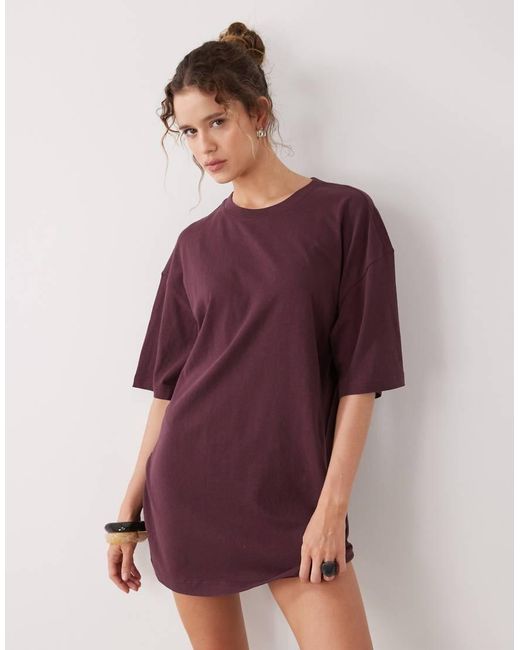 Weekday Red Oversized T-shirt Dress