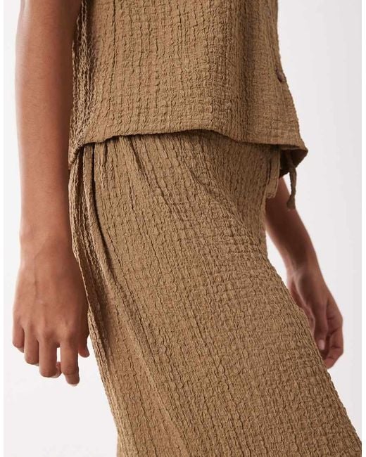 Jdy Brown Textured Tailored Trousers Co-ord