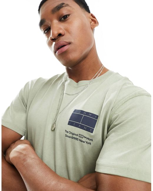Tommy Hilfiger – regulär geschnittenes t-shirt in Gray für Herren