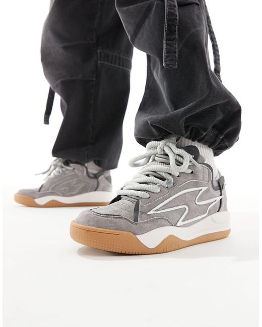 ASOS Gray Chunky Trainers for men