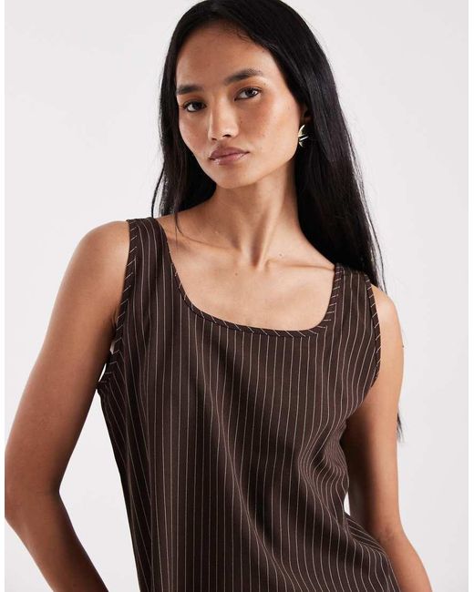 Pieces Brown Tailored Mini Dress