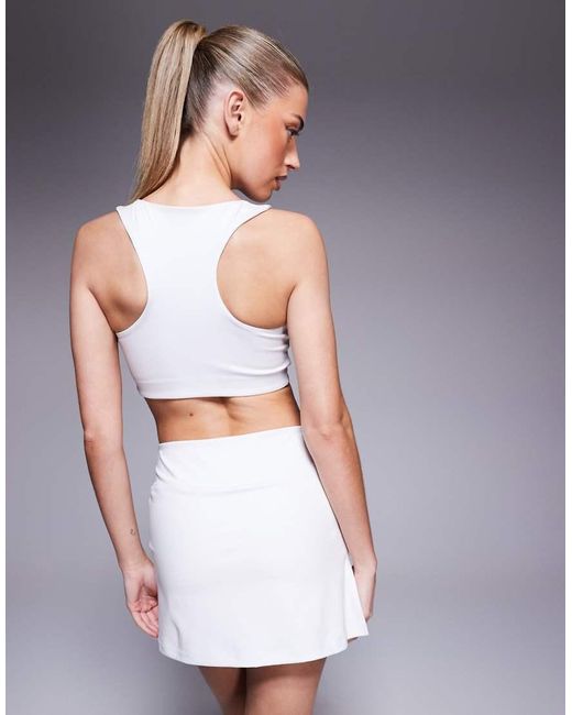 4505 Gray Wrap Waist Tennis Skirt With Under Short And Phone Pocket