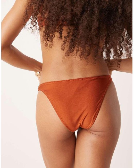 Mango Brown High Rise Bikini Bottom