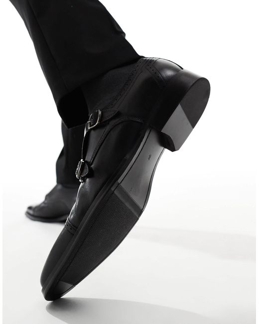 Schuh – ronaldo – monkstrap-e aus em leder in Black für Herren