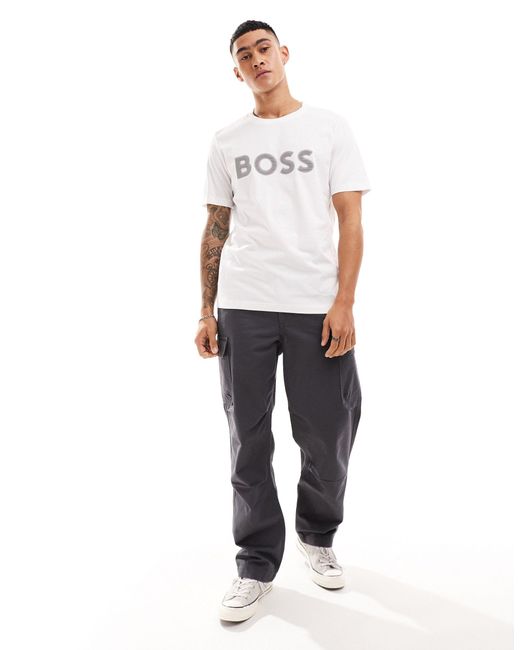 Boss White Logo T-shirt for men