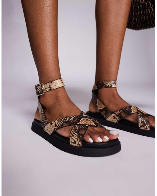 Steve Madden Brown My Bestie Sandals With Strap Buckle