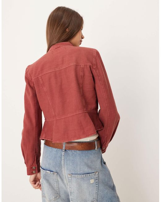 Free People Red Jocelyn Jacket