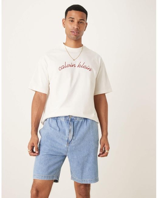 Calvin Klein Blue Relaxed Pull-on Shorts for men