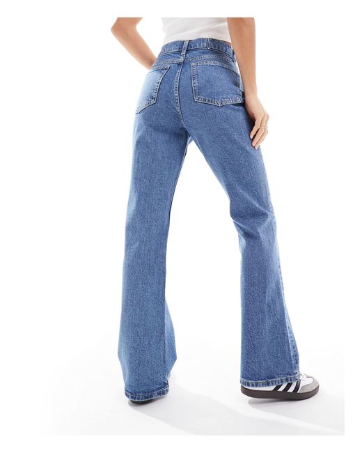 ASOS Blue Asos Design Petite Flared Jeans