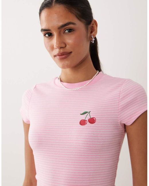 New Look Red Cherry Baby Tee