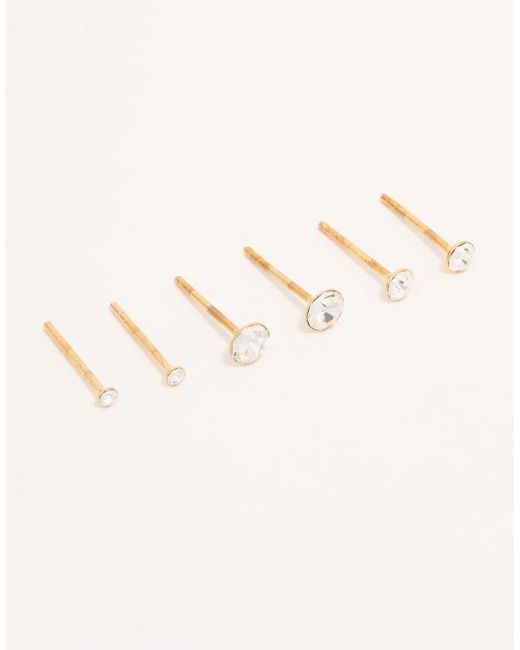 Confezione Di Orecchini Di Diverse Misure di Lovisa in Natural